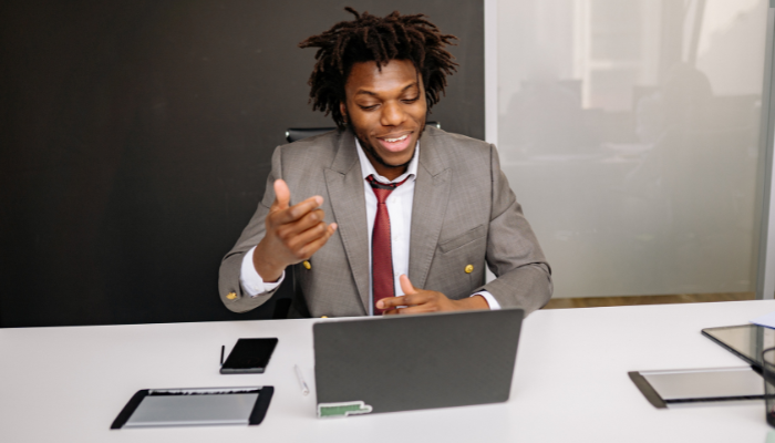 Person on Video Call