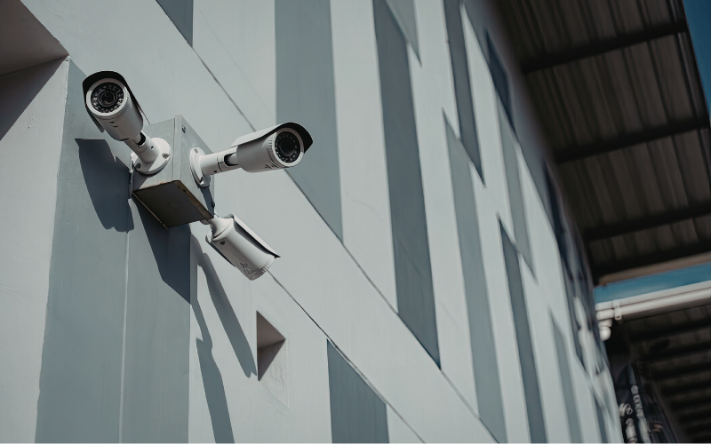 Security Cameras on Building