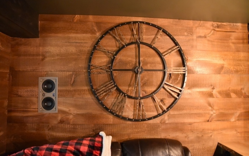 Speaker on Wall Next to Clock